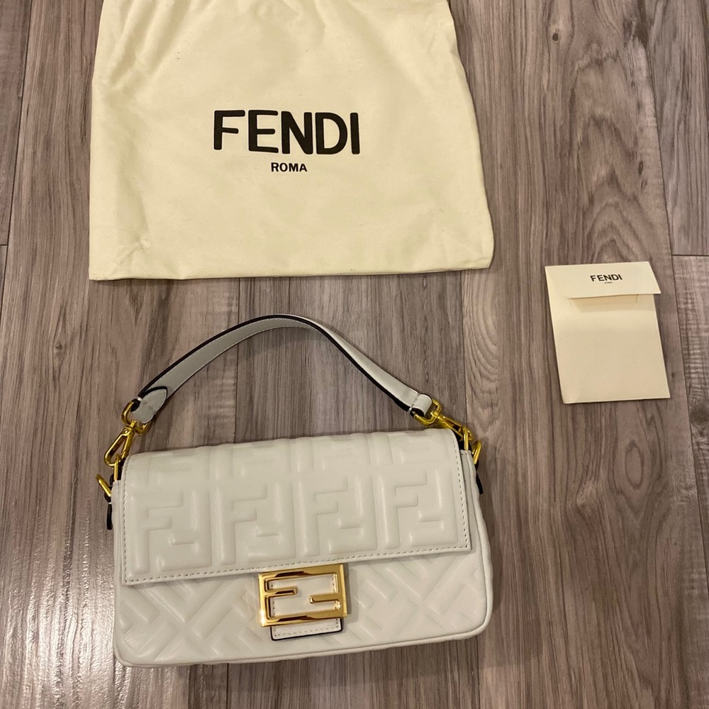 Brand new white leather purse